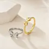 Anillo de Plata Pura S999 con Lazo de Princesa Fugitiva para Mujer, Lujo Ligero Sensación de Alta Gama, Anillo de Cola de Diseño Nicho al por Mayor