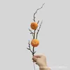 Nueva Manzana de Caqui Naranja Granada Naranja Quinta Generación Fruta Limón Calabaza Cubo de Bendición Casero de Año Nuevo Accesorios para Arreglos Florales