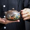 Tetera de Arena Morada de Mineral Crudo Termocrómica Longfeng Hecha a Mano Tetera de Arena Morada Juego de Té Kung Fu Olla Fengming Regalo de Negocios