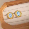 Pendientes Transfronterizos de Estilo Europeo y Americano para Mujer, Diseño Estilo Ins Francés, Pendientes de Acero Inoxidable, Pendientes de Perlas de Alta Gama al por Mayor
