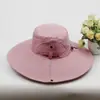 Sombrero de Pescador Impermeable de Secado Rápido de 13 cm de Ala Ancha Protección Solar al Aire Libre Sombrero para el Sol Playa Viaje Parasol Sombrero de Aventura para Montañismo