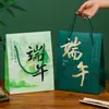 Caixa de Embalagem para Zongzi do Festival do Barco-Dragão, Caixa de Presente Auspiciosa para o Festival do Barco-Dragão, Bolsa de Presente de Luxo, Bolsa Tote, Caixa Vazia, Bolsa Feita Sob Medida