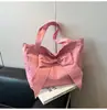 Bolso de Lona con Lazo Transfronterizo 2026 Nuevo de Gran Capacidad Color Sólido Bolso de Hombro de Moda Bolso Tote Casual para Viajes Diarios para Mujeres