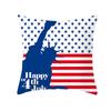 Funda de Almohada Día de la Independencia Americana 2026 Piel de Durazno Estampada Letras Rojas y Azules Funda de Cojín Hogar Sala de Estar Cojín de Sofá