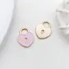 1 Esmalte Rosa DIY Acessório de Joia Artesanal Liga Metálica Pequeno Pingente Brinco Pingente de Colar Material