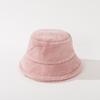 Sombrero Fishman de piel de cordero para mujer sombrero de pescador para mujer otoño e invierno 2023 nuevo artefacto de belleza coreano liso cálido estilo japonés sombrero de ala pequeña tipo cubeta