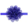 Diadema de encaje de gasa con flor para niños, accesorios para el cabello de bebé, venta al por mayor, 13 colores opcionales