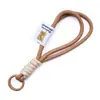 Colgante Llavero de Cuerda Trenzada de Nylon Anudada Bloque de Color Correa Corta para Teléfono Desmontable Accesorio de Correa Colgante Anti-Pérdida