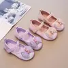 Zapatos de Princesa para Niñas 2026 Nuevo Primavera Tacones Altos Infantiles Zapatos de Cristal para Niñas Elegantes Zapatos de Piel de Sirena
