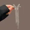 Presilha de Cabelo Borboleta com Franja de Strass 2025 Tendência Nova Clip Lateral Franja Lateral Retro Francês Grampo de Cabelo Elegante de Alta Qualidade