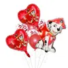 Wang Wang Equipo Set Globo de Perro Patrulla Dibujos Animados Película de Aluminio Ryder Tiantian Fiesta Infantil Decoración de Cumpleaños Globo