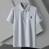 Camisa Polo 100% Algodão 2026 Verão Roupas de Trabalho Camiseta Transfronteiriça Fina Lapela de Negócios Camisa Polo Masculina Personalização