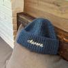 Gorro de Punto de Gran Circunferencia para Mujer 2025 Nuevo Estilo Otoño e Invierno, Hace que la Cara Parezca Más Pequeña, Cálido, Protector de Orejas, a Prueba de Frío, Gorro de Lana Blanco Crudo, Moderno