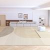 Alfombra de Anillo Estilo Crema para el Hogar Terciopelo Dormitorio Alfombra Completa para Mesa de Café Resistente a la Suciedad Fácil de Cuidar Felpudo Alfombra para Sofá de Sala de Estar