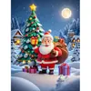 Pintura Diamante de Natal Transfronteiriça Feita à Mão DIY Pintura Diamante do Papai Noel para Crianças Decoração de Mesa para Sala de Estar