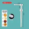 Garrafa Pressora de Açúcar Destacável Guanyida 1L Atualizada, Garrafa Squeeze Manual Quantitativa, Garrafa Redonda de Plástico para Xarope Comercial