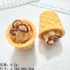 Juguete de Comida Simulada Frijol de Chocolate Tubo Crujiente Accesorios de Resina Llavero de Pegamento Cremoso DIY Pasador Joyería Parche Hecho a Mano