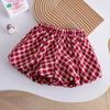 Traje de Verano Estilo Coreano para Niña 25 Lindo Chaleco con Orejas de Oso de Dibujos Animados T Shorts Deportivos Cuadros Rojos