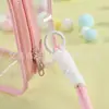 Bolsa Quadrada Pequena de Cor Sólida com Cordão Armazenamento de Boneco Figura Material PVC Bolsa para Cosméticos Exibição Tampa Protetora Transparente à Prova de Poeira