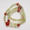 [Azul Océano Sin Alma] Pulsera de Cristal Rojo Natural con Pegamento Rojo para Mujer Blanqueadora Versátil Pulsera de Piedra de Uva Venta al por Mayor