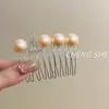 Nuevo Peine con Lazo de Perlas para Recogidos, Herramienta para Peinar Moños, Accesorio para el Cabello para Mujeres con un Toque de Lujo para Citas