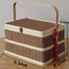 Nueva caja de regalo grande de bambú Zongzi para Año Nuevo, cesta de bambú, embalaje para huevos, alimentos, productos nativos, artículos de Año Nuevo, caja de regalo portátil