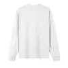 Camiseta de algodón de seda de hielo de 190 g, holgada, de manga larga, cuello redondo, para hombre, casual, versátil, con estampado y bordado, top de capa base