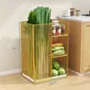 Estante de Almacenamiento de Verduras para Piso de Casa Cocina Cesta de Almacenamiento de Cebolleta Jengibre Ajo Balcón Pasillo Cesta de Almacenamiento de Frutas y Verduras Camote
