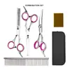 Fabricante de Tesouras de Cabeleireiro Atacado Aço Inoxidável 6 polegadas Conjunto de Tesouras de Cabeleireiro para Pet Tesouras de Dente Fino Tesouras de Cabeleireiro de Gama Média