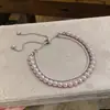 Pulsera de Perlas Doble Capa Deslizante con Circonita Transfronteriza Europea y Americana, Pulsera de Diseño Exquisito de Nicho, Accesorio de Mano Ligero de Lujo y Versátil