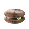 Rascador de cartón corrugado tipo acordeón transfronterizo, papel corrugado mágico, duradero y no suelta pelusa, imán fuerte, plegable, juguete para gatos autoentretenido para gatitos
