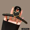 Pinza para el pelo de estrella con garra y estampado de leopardo estilo retro, dulce y fresca, para recogidos, pinza de acetato de gato y tiburón, accesorio de pelo elegante en forma de corazón
