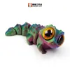 Cocodrilo de Ojos Grandes Transfronterizo Simulación de Animal Pequeño del Amazonas con Articulaciones Móviles Lindo Adorno Decorativo para Fiestas Impreso en 3D