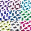 Weichen vidro mão-costurado broca fundo plano duplo furo em forma de S cristal fivela plana diy vestido vestido de noiva acessórios de vestuário