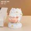 Figurilla Giratoria de Oveja Pequeña de Dibujos Animados - Serie Sanadora Adorno de Escritorio, Decoración Artesanal Creativa Linda de Resina