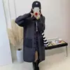 Cárdigan de Punto Casual Retro de Longitud Media para Mujer 2026 Otoño e Invierno Nuevo Estilo Chaqueta Suéter de Moda con Empalme de Cuello de Mezclilla