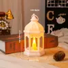 Decoración Transfronteriza Accesorios de Decoración para el Hogar Atmósfera Luz Nocturna Lámpara de Viento Hexagonal Adornos de Lámpara de Velas Decorativas para Colgar en el Patio