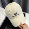 Boné de beisebol com buraco antigo estilo rua feminino marca de moda coreana boné bordado com letra G protetor solar para rosto pequeno