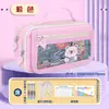 Novo Estojo Grande Capacidade Porta-Lápis Simples Papelaria para Homens e Mulheres Presente Infantil Recompensa para Aluno do Ensino Fundamental Bolsa de Papelaria Portátil
