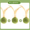 Pelota nueva de hierba gatera, pelota de juguete de plumas para gatos, snack para gatos, pelota de menta de hierba para gatos para limpiar dientes y masticar, ayuda a gastar energía