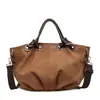 Bolsa Tote Balde Retrô de Grande Capacidade para Mulheres 2025 Inverno Nova Tendência Simples Casual Lona Ombro Transversal