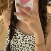 Anel de zircônia preta conjunto de duas peças feminino design de nicho senso de estilo ins tendência estilo frio anel para dedo indicador avançado personalidade da moda