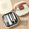Set de cortauñas anti-salpicaduras de alta calidad para uso doméstico, tijeras para uñas portátiles, tijeras para cutícula y pinzas de manicura