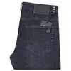 Otoño regular Gruesos azul oscuro Pantalones de hombre Lavados Blanco Lujo Simple Viscosa Elástico Jeans de Hombre