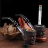 Filtro de Pipa para Hombre de Doble Propósito para Hombre a la Antigua Pipa Seca Bolsa para Tabaco Seco Cazoleta Rostro Humano Resina Pipa para Cigarrillo