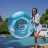 Asiento Doble Inflable para Agua Tipo Hoja, Ampliado y Engrosado, Flotador de Agua Inflable para Adultos, Cama Flotante Individual, Sillón