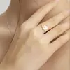 Nuevo Anillo de Perla de Agua Dulce Natural Blanca Ajustable Abierto para Mujer Anillo Vivo Simple de Gama Alta Nicho