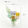 Set de Ramo de Tulipanes Esmaltados de Zibo, Flores Artificiales, Flores Eternas, Decoración de Escritorio de Oficina, Regalo Decorativo al por Mayor