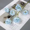 Flores Artificiales con 6 Cabezas, Rosas Pastorales para Bodas, Decoraciones de Pasillo de Salón de Bodas, Materiales de Decoración de Escenario de Hotel, Flores de Seda, Accesorios de Fotografía