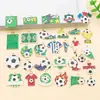 30 Estilos Mixtos de Trofeo de Fútbol de la Copa del Mundo con Goteo de Aceite, Estadio, Camiseta, Colgantes de Aleación, Pendientes DIY, Pulsera, Accesorios de Joyería